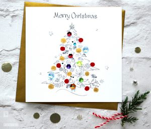 Christmas Tree Handmade Greeting Card SABIVO Design SM