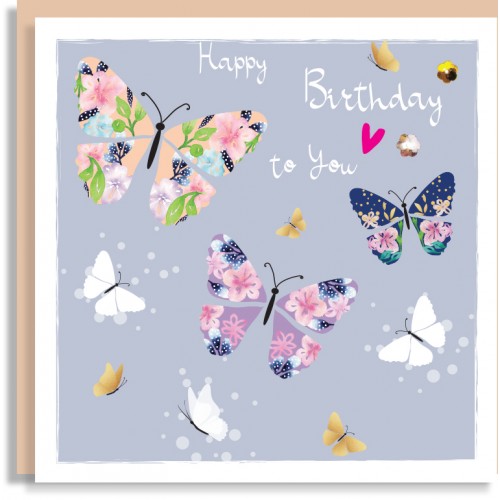 Butterflies Birthday Card