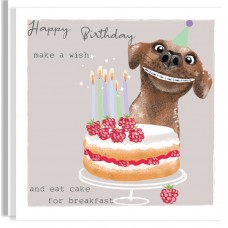 Dog Cake Birthday Card