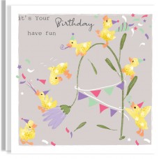 Ducklings Party Birthday Card