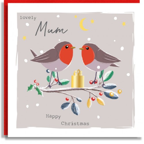 Mum Robins Christmas Card