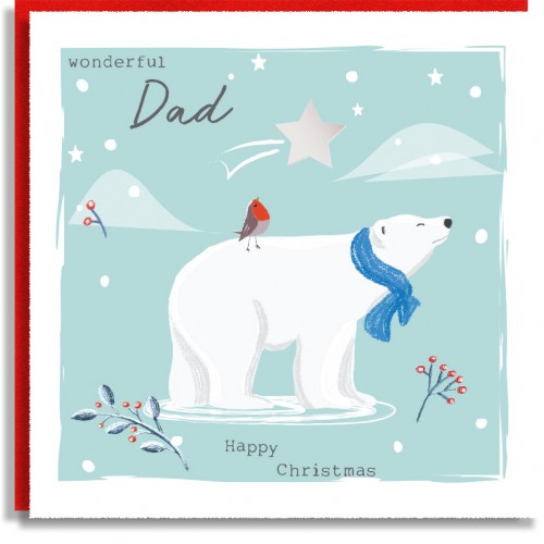 Dad Polar Bear Christmas Card