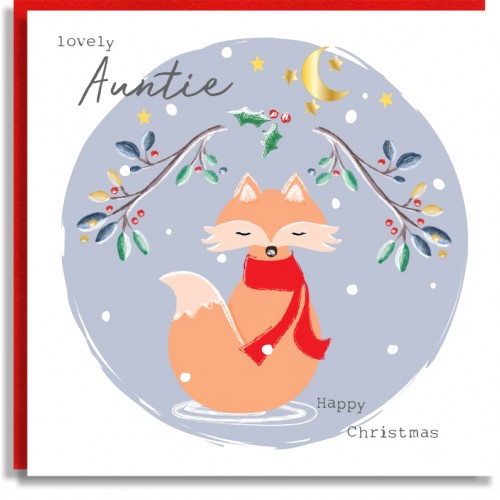 Auntie Fox Christmas Card