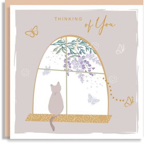 Cat Thinking of You Card