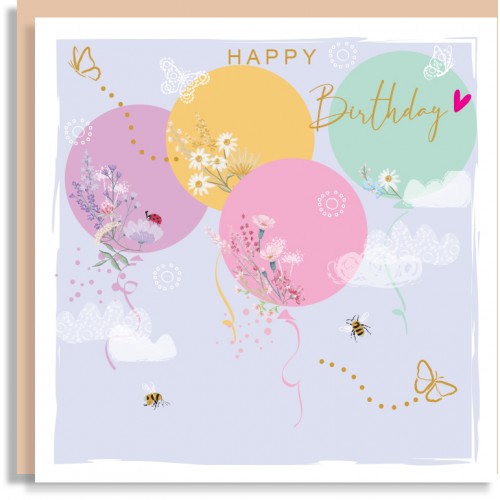Happy Birthday Balloons Card