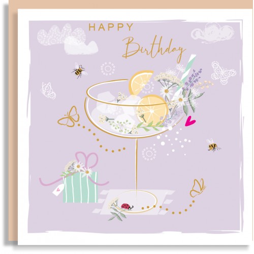 Happy Birthday Cocktail Card