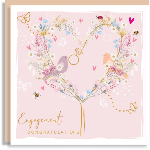 Engagement Tree Birds Card