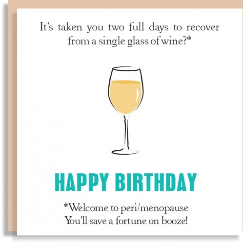 Happy Birthday Wine Glass Card