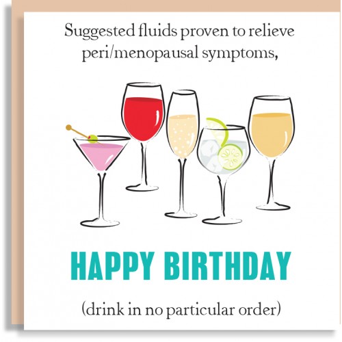 Happy Birthday Drinks Glasses Card