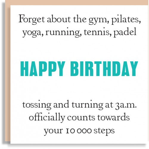 Happy Birthday Physical Exercises Card