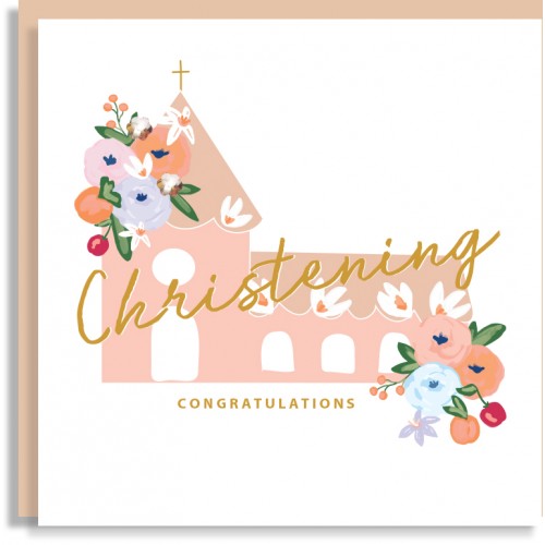Christening Church Card