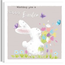 Bunny Flowers Easter Card