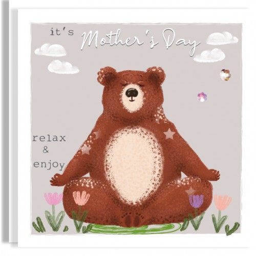Bear Yoga Mother's Day Card