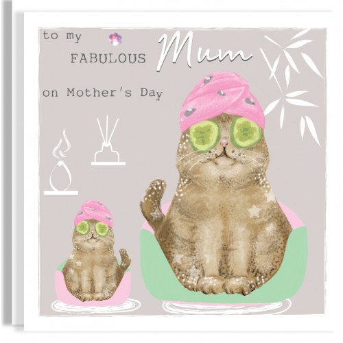 Cat Spa Mother's Day Card